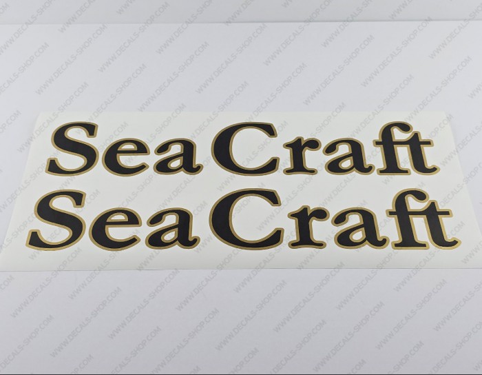 Sea Craft Boat Logo Gold Decal Set of 2 x 18" Sea Craft Boat Logo Gold Decal Set of 2 x 18"